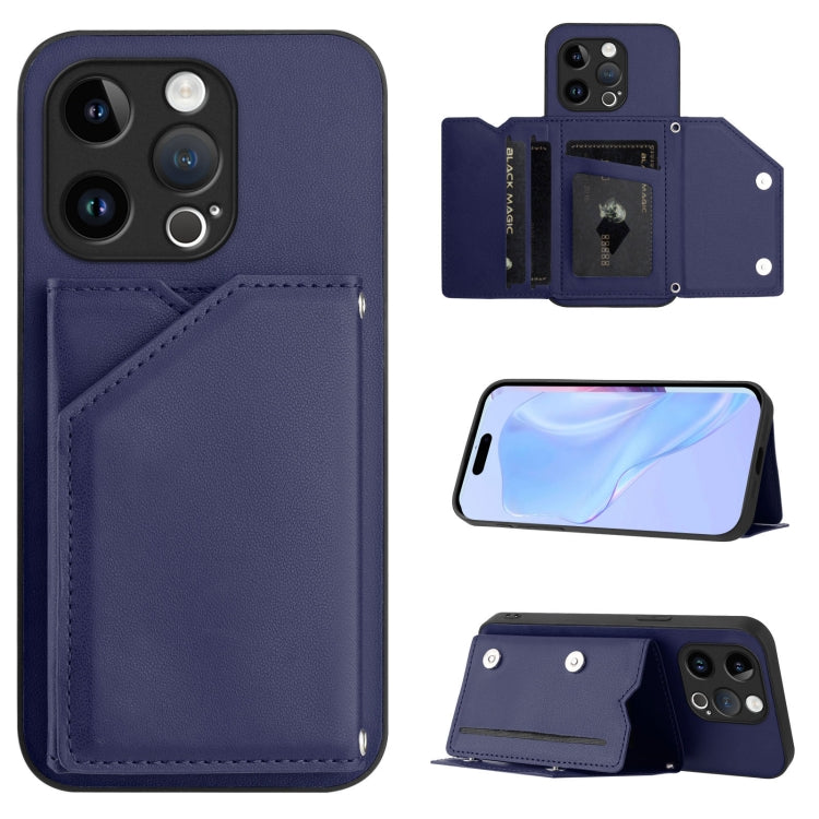 Skin Feel Four Card Slots Phone Case with Wrist Strap, For iPhone 7 / 8 / SE 2020 2022, For iPhone 13 Pro Max, For iPhone 13 Pro, For iPhone 13, For iPhone 13 mini, For iPhone 12, For iPhone 12 Pro Max, For iPhone 12 Pro