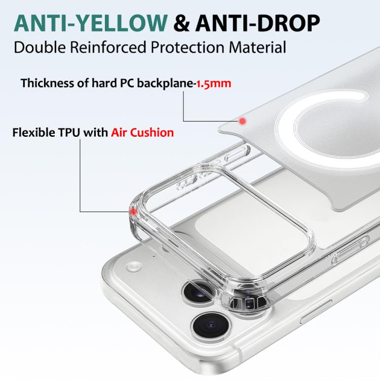 Camera Control Button Integrated MagSafe Clear Phone Case, For iPhone 17 Pro Max, For iPhone 17 Pro, For iPhone 17, For iPhone Air, For iPhone 16 Pro Max, For iPhone 16 Pro, For iPhone 16 Plus, For iPhone 16