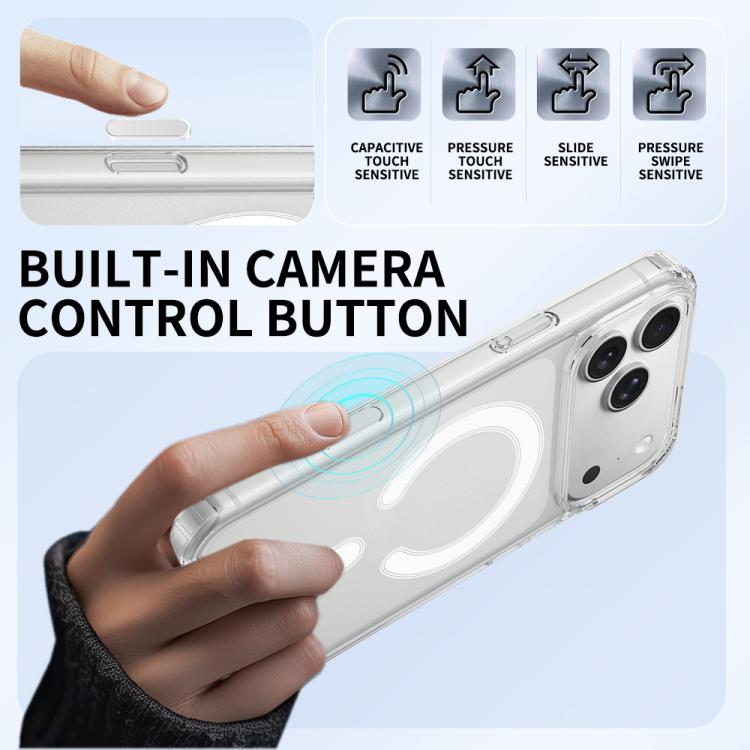 Camera Control Button Integrated MagSafe Clear Phone Case, For iPhone 17 Pro Max, For iPhone 17 Pro, For iPhone 17, For iPhone Air, For iPhone 16 Pro Max, For iPhone 16 Pro, For iPhone 16 Plus, For iPhone 16