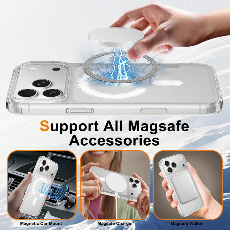 Camera Control Button Integrated MagSafe Clear Phone Case, For iPhone 17 Pro Max, For iPhone 17 Pro, For iPhone 17, For iPhone Air, For iPhone 16 Pro Max, For iPhone 16 Pro, For iPhone 16 Plus, For iPhone 16