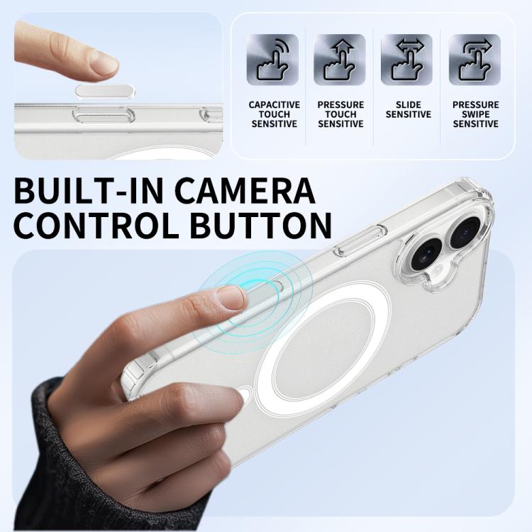 Camera Control Button Integrated MagSafe Clear Phone Case, For iPhone 18, For iPhone 18 Pro, For iPhone 18 Pro Max, For iPhone 17 Pro Max, For iPhone 17 Pro, For iPhone 17, For iPhone Air, For iPhone 16 Pro Max, For iPhone 16 Pro, For iPhone 16 Plus   ...