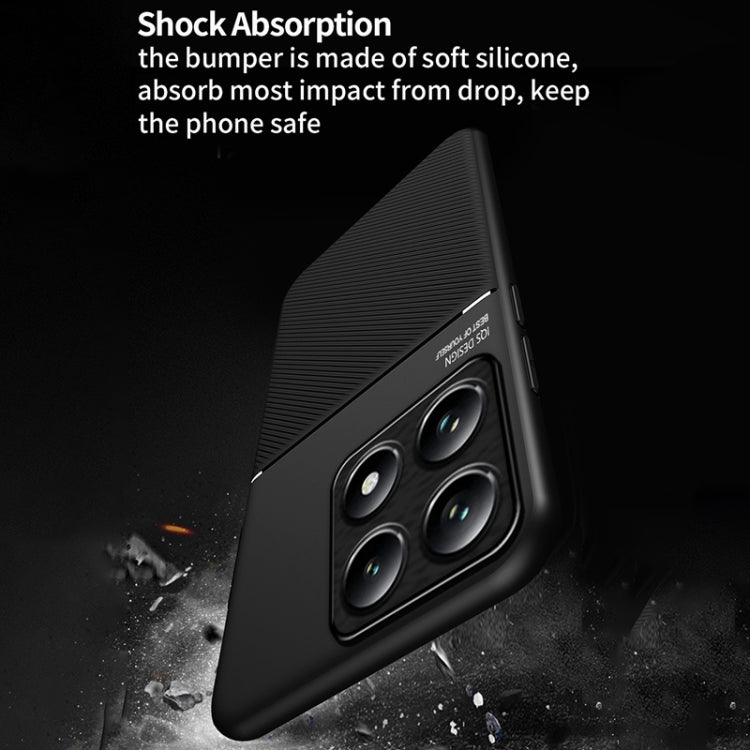 Classic Tilt Strip Grain Magnetic PC Hybrid TPU Phone Case, For Xiaomi 14T