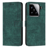Skin Feel Stripe Pattern Leather Phone Case with Lanyard, For Xiaomi Poco F7 Pro / F7 Ultra, For Xiaomi 15 Ultra, For Xiaomi 15 Pro, For Xiaomi 15