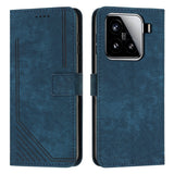 Skin Feel Stripe Pattern Leather Phone Case with Lanyard, For Xiaomi Poco F7 Pro / F7 Ultra, For Xiaomi 15 Ultra, For Xiaomi 15 Pro, For Xiaomi 15