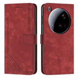 Skin Feel Stripe Pattern Leather Phone Case with Lanyard, For Xiaomi Poco F7 Pro / F7 Ultra, For Xiaomi 15 Ultra, For Xiaomi 15 Pro, For Xiaomi 15