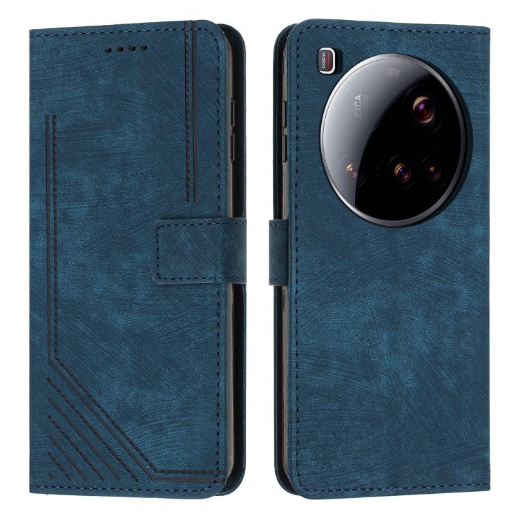 Skin Feel Stripe Pattern Leather Phone Case with Lanyard, For Xiaomi Poco F7 Pro / F7 Ultra, For Xiaomi 15 Ultra, For Xiaomi 15 Pro, For Xiaomi 15