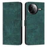 Skin Feel Stripe Pattern Leather Phone Case with Lanyard, For Xiaomi Poco F7 Pro / F7 Ultra, For Xiaomi 15 Ultra, For Xiaomi 15 Pro, For Xiaomi 15