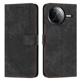 Skin Feel Stripe Pattern Leather Phone Case with Lanyard, For Xiaomi Poco F7 Pro / F7 Ultra, For Xiaomi 15 Ultra, For Xiaomi 15 Pro, For Xiaomi 15