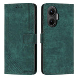 Skin Feel Stripe Pattern Leather Phone Case with Lanyard, For Xiaomi 17 Ultra, For Xiaomi 17 Pro Max, For Xiaomi 17 Pro, For Xiaomi 17, For Xiaomi Poco M7 4G 169mm, For Xiaomi 15T Pro, For Xiaomi 15T, For Xiaomi Poco F7