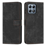 Skin Feel Stripe Pattern Leather Phone Case with Lanyard, For Xiaomi 17 Ultra, For Xiaomi 17 Pro Max, For Xiaomi 17 Pro, For Xiaomi 17, For Xiaomi Poco M7 4G 169mm, For Xiaomi 15T Pro, For Xiaomi 15T, For Xiaomi Poco F7