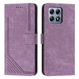 Skin Feel Stripe Pattern Leather Phone Case with Lanyard, For Xiaomi 17 Ultra, For Xiaomi 17 Pro Max, For Xiaomi 17 Pro, For Xiaomi 17, For Xiaomi Poco M7 4G 169mm, For Xiaomi 15T Pro, For Xiaomi 15T, For Xiaomi Poco F7