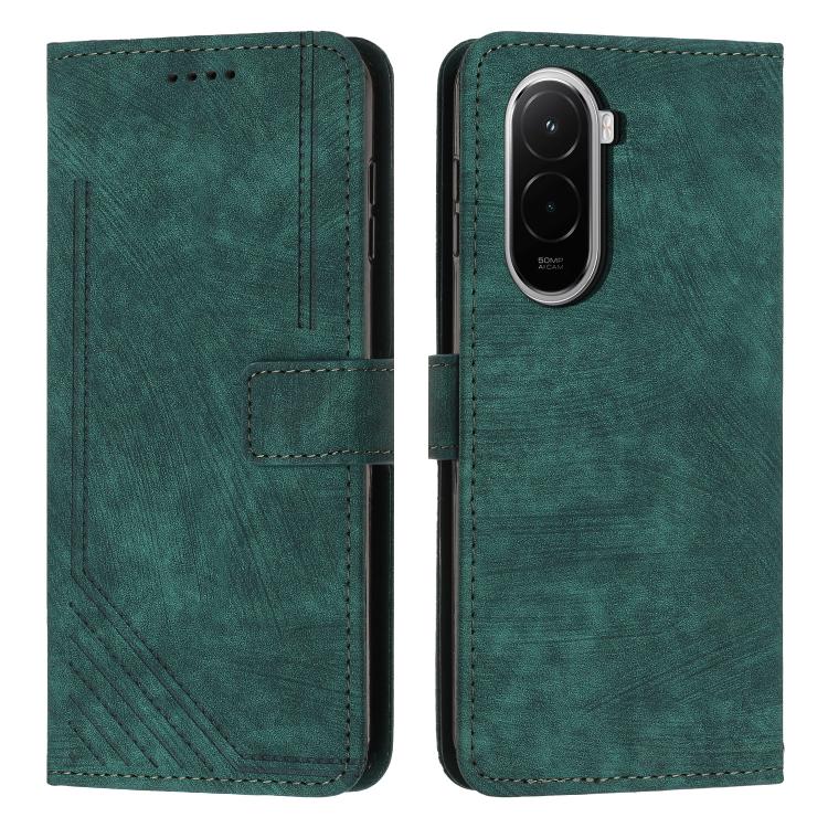 Skin Feel Stripe Pattern Leather Phone Case with Lanyard, For Xiaomi 17 Ultra, For Xiaomi 17 Pro Max, For Xiaomi 17 Pro, For Xiaomi 17, For Xiaomi Poco M7 4G 169mm, For Xiaomi 15T Pro, For Xiaomi 15T, For Xiaomi Poco F7