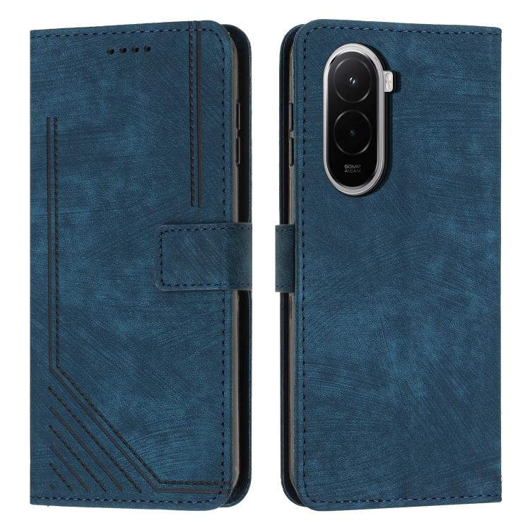 Skin Feel Stripe Pattern Leather Phone Case with Lanyard, For Xiaomi 17 Ultra, For Xiaomi 17 Pro Max, For Xiaomi 17 Pro, For Xiaomi 17, For Xiaomi Poco M7 4G 169mm, For Xiaomi 15T Pro, For Xiaomi 15T, For Xiaomi Poco F7