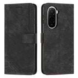 Skin Feel Stripe Pattern Leather Phone Case with Lanyard, For Xiaomi 17 Ultra, For Xiaomi 17 Pro Max, For Xiaomi 17 Pro, For Xiaomi 17, For Xiaomi Poco M7 4G 169mm, For Xiaomi 15T Pro, For Xiaomi 15T, For Xiaomi Poco F7