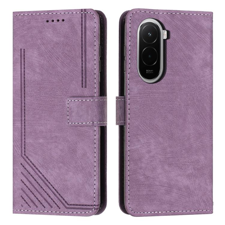 Skin Feel Stripe Pattern Leather Phone Case with Lanyard, For Xiaomi 17 Ultra, For Xiaomi 17 Pro Max, For Xiaomi 17 Pro, For Xiaomi 17, For Xiaomi Poco M7 4G 169mm, For Xiaomi 15T Pro, For Xiaomi 15T, For Xiaomi Poco F7