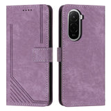 Skin Feel Stripe Pattern Leather Phone Case with Lanyard, For Xiaomi 17 Ultra, For Xiaomi 17 Pro Max, For Xiaomi 17 Pro, For Xiaomi 17, For Xiaomi Poco M7 4G 169mm, For Xiaomi 15T Pro, For Xiaomi 15T, For Xiaomi Poco F7