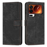 Skin Feel Stripe Pattern Leather Phone Case with Lanyard, For Xiaomi 17 Ultra, For Xiaomi 17 Pro Max, For Xiaomi 17 Pro, For Xiaomi 17, For Xiaomi Poco M7 4G 169mm, For Xiaomi 15T Pro, For Xiaomi 15T, For Xiaomi Poco F7