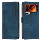 Skin Feel Stripe Pattern Leather Phone Case with Lanyard, For Xiaomi 17 Ultra, For Xiaomi 17 Pro Max, For Xiaomi 17 Pro, For Xiaomi 17, For Xiaomi Poco M7 4G 169mm, For Xiaomi 15T Pro, For Xiaomi 15T, For Xiaomi Poco F7