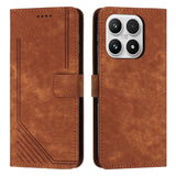 Skin Feel Stripe Pattern Leather Phone Case with Lanyard, For Xiaomi 17 Ultra, For Xiaomi 17 Pro Max, For Xiaomi 17 Pro, For Xiaomi 17, For Xiaomi Poco M7 4G 169mm, For Xiaomi 15T Pro, For Xiaomi 15T, For Xiaomi Poco F7