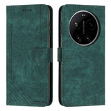 Skin Feel Stripe Pattern Leather Phone Case with Lanyard, For Xiaomi 17 Ultra, For Xiaomi 17 Pro Max, For Xiaomi 17 Pro, For Xiaomi 17, For Xiaomi Poco M7 4G 169mm, For Xiaomi 15T Pro, For Xiaomi 15T, For Xiaomi Poco F7