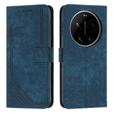 Skin Feel Stripe Pattern Leather Phone Case with Lanyard, For Xiaomi 17 Ultra, For Xiaomi 17 Pro Max, For Xiaomi 17 Pro, For Xiaomi 17, For Xiaomi Poco M7 4G 169mm, For Xiaomi 15T Pro, For Xiaomi 15T, For Xiaomi Poco F7