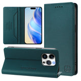 RC01 Dual-Folded Magnetic Suction RFID Leather Phone Case, For iPhone 17e / 16e, For iPhone 17 Pro Max, For iPhone 17 Pro, For iPhone 17, For iPhone Air, For iPhone 16 Pro Max