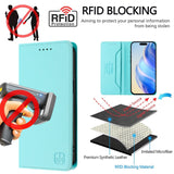 RC01 Dual-Folded Magnetic Suction RFID Leather Phone Case, For iPhone 17e / 16e, For iPhone 17 Pro Max, For iPhone 17 Pro, For iPhone 17, For iPhone Air, For iPhone 16 Pro Max