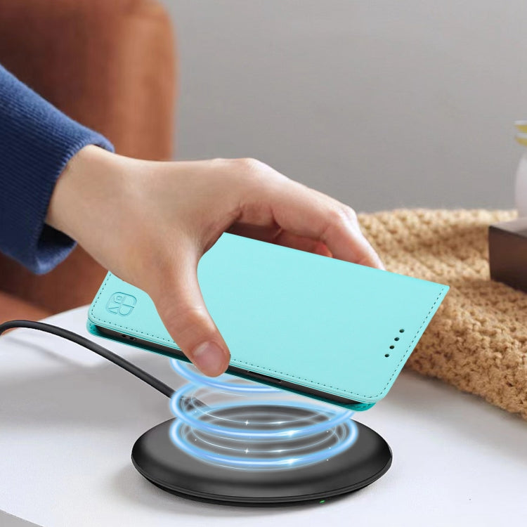 RC01 Dual-Folded Magnetic Suction RFID Leather Phone Case, For iPhone 17e / 16e, For iPhone 17 Pro Max, For iPhone 17 Pro, For iPhone 17, For iPhone Air, For iPhone 16 Pro Max