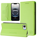 RC01 Dual-Folded Magnetic Suction RFID Leather Phone Case, For iPhone 17e / 16e, For iPhone 17 Pro Max, For iPhone 17 Pro, For iPhone 17, For iPhone Air, For iPhone 16 Pro Max