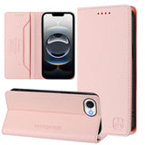 RC01 Dual-Folded Magnetic Suction RFID Leather Phone Case, For iPhone 17e / 16e, For iPhone 17 Pro Max, For iPhone 17 Pro, For iPhone 17, For iPhone Air, For iPhone 16 Pro Max