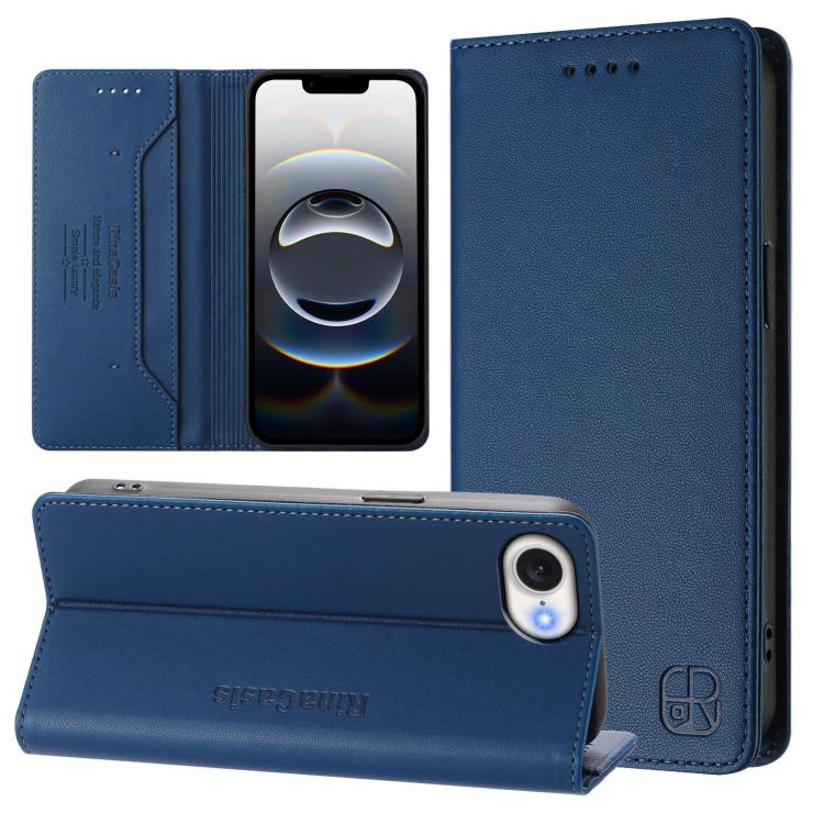 RC01 Dual-Folded Magnetic Suction RFID Leather Phone Case, For iPhone 17e / 16e, For iPhone 17 Pro Max, For iPhone 17 Pro, For iPhone 17, For iPhone Air, For iPhone 16 Pro Max