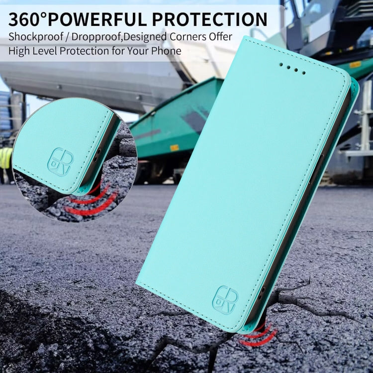 RC01 Dual-Folded Magnetic Suction RFID Leather Phone Case, For iPhone 15, For iPhone 14 Plus, For iPhone 14 / 13, For iPhone 14 Pro, For iPhone 14 Pro Max, For iPhone 7 / 8 / SE 2022