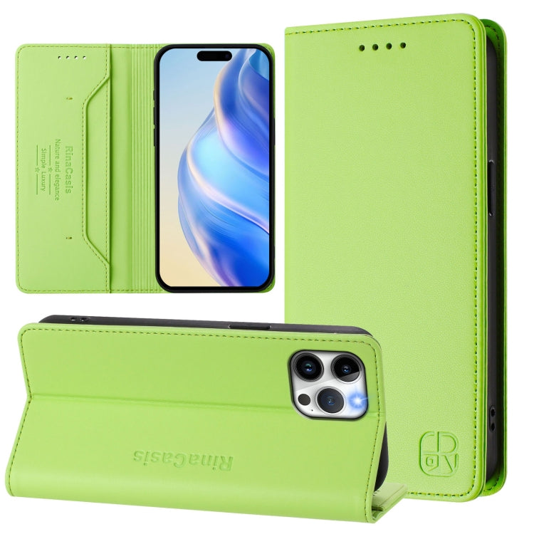 RC01 Dual-Folded Magnetic Suction RFID Leather Phone Case, For iPhone 13 Pro Max, For iPhone 13 Pro, For iPhone 13 mini, For iPhone 12 / 12 Pro, For iPhone 12 Pro Max, For iPhone 12 mini