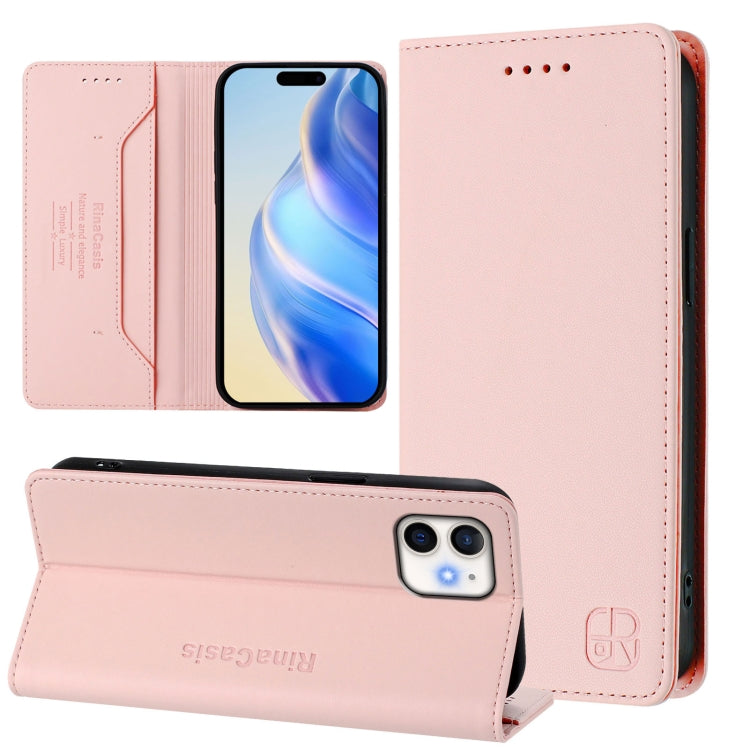 RC01 Dual-Folded Magnetic Suction RFID Leather Phone Case, For iPhone 13 Pro Max, For iPhone 13 Pro, For iPhone 13 mini, For iPhone 12 / 12 Pro, For iPhone 12 Pro Max, For iPhone 12 mini