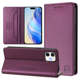 RC01 Dual-Folded Magnetic Suction RFID Leather Phone Case, For iPhone 13 Pro Max, For iPhone 13 Pro, For iPhone 13 mini, For iPhone 12 / 12 Pro, For iPhone 12 Pro Max, For iPhone 12 mini
