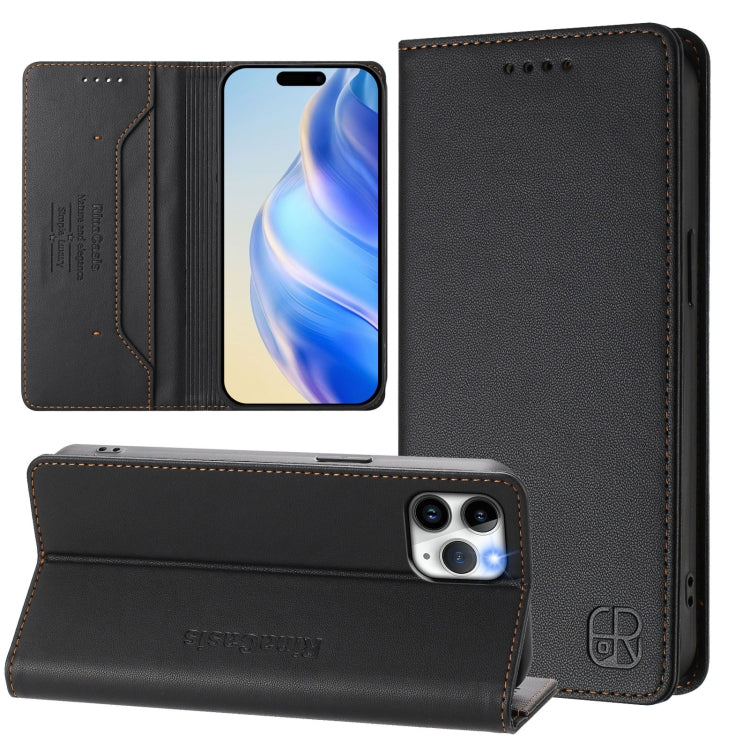 RC01 Dual-Folded Magnetic Suction RFID Leather Phone Case, For iPhone 11 Pro Max, For iPhone 11, For iPhone 11 Pro, For iPhone X / XS, For iPhone XR, For iPhone XS Max