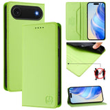 RC01 Dual-Folded Magnetic Suction RFID Leather Phone Case, For iPhone 17e / 16e, For iPhone 17 Pro Max, For iPhone 17 Pro, For iPhone 17, For iPhone Air, For iPhone 16 Pro Max
