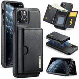 DG.MING M6 Series RFID Tri-fold Card Bag Removable Leather Phone Case, For iPhone 13 Pro, For iPhone 13, For iPhone 12, For iPhone 12 Pro Max, For iPhone 12 Pro, For iPhone 11 Pro Max, For iPhone 11, For iPhone 11 Pro