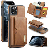 DG.MING M6 Series RFID Tri-fold Card Bag Removable Leather Phone Case, For iPhone 13 Pro, For iPhone 13, For iPhone 12, For iPhone 12 Pro Max, For iPhone 12 Pro, For iPhone 11 Pro Max, For iPhone 11, For iPhone 11 Pro