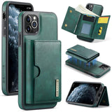 DG.MING M6 Series RFID Tri-fold Card Bag Removable Leather Phone Case, For iPhone 13 Pro, For iPhone 13, For iPhone 12, For iPhone 12 Pro Max, For iPhone 12 Pro, For iPhone 11 Pro Max, For iPhone 11, For iPhone 11 Pro
