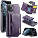 DG.MING M6 Series RFID Tri-fold Card Bag Removable Leather Phone Case, For iPhone 13 Pro, For iPhone 13, For iPhone 12, For iPhone 12 Pro Max, For iPhone 12 Pro, For iPhone 11 Pro Max, For iPhone 11, For iPhone 11 Pro