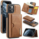DG.MING M6 Series RFID Tri-fold Card Bag Removable Leather Phone Case, For iPhone 13 Pro, For iPhone 13, For iPhone 12, For iPhone 12 Pro Max, For iPhone 12 Pro, For iPhone 11 Pro Max, For iPhone 11, For iPhone 11 Pro