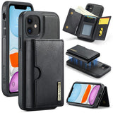 DG.MING M6 Series RFID Tri-fold Card Bag Removable Leather Phone Case, For iPhone 13 Pro, For iPhone 13, For iPhone 12, For iPhone 12 Pro Max, For iPhone 12 Pro, For iPhone 11 Pro Max, For iPhone 11, For iPhone 11 Pro