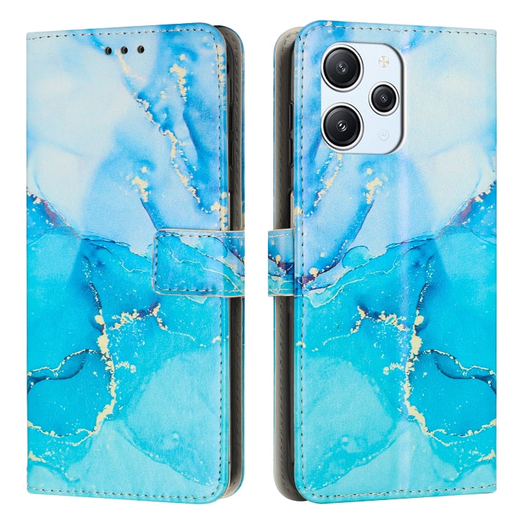 Painted Marble Pattern Leather Phone Case, For Xiaomi Poco M6 Pro 5G, For Xiaomi 13T / 13T Pro