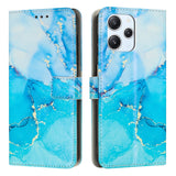 Painted Marble Pattern Leather Phone Case, For Xiaomi Poco M6 Pro 5G, For Xiaomi 13T / 13T Pro