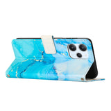 Painted Marble Pattern Leather Phone Case, For Xiaomi Poco M6 Pro 5G, For Xiaomi 13T / 13T Pro