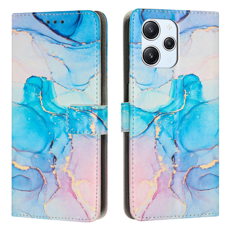 Painted Marble Pattern Leather Phone Case, For Xiaomi Poco M6 Pro 5G, For Xiaomi 13T / 13T Pro