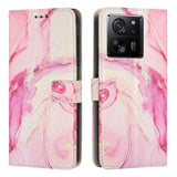 Painted Marble Pattern Leather Phone Case, For Xiaomi Poco M6 Pro 5G, For Xiaomi 13T / 13T Pro