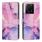 Painted Marble Pattern Leather Phone Case, For Xiaomi Poco M6 Pro 5G, For Xiaomi 13T / 13T Pro