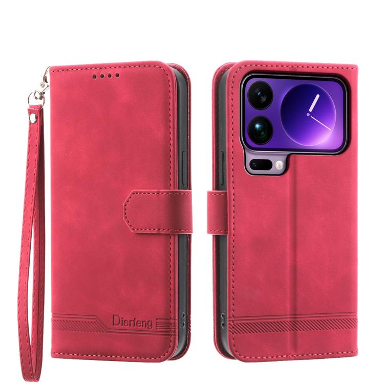 Dierfeng Dream Line TPU Hybrid PU Leather Phone Case, For Xiaomi 17 Pro Max, For Xiaomi 17 Pro, For Xiaomi 17, For Xiaomi Poco M7 4G 169mm, For Xiaomi Poco M7 4G 171mm, For Xiaomi 15T Pro 5G, For Xiaomi 15T 5G, For Xiaomi 15 Ultra